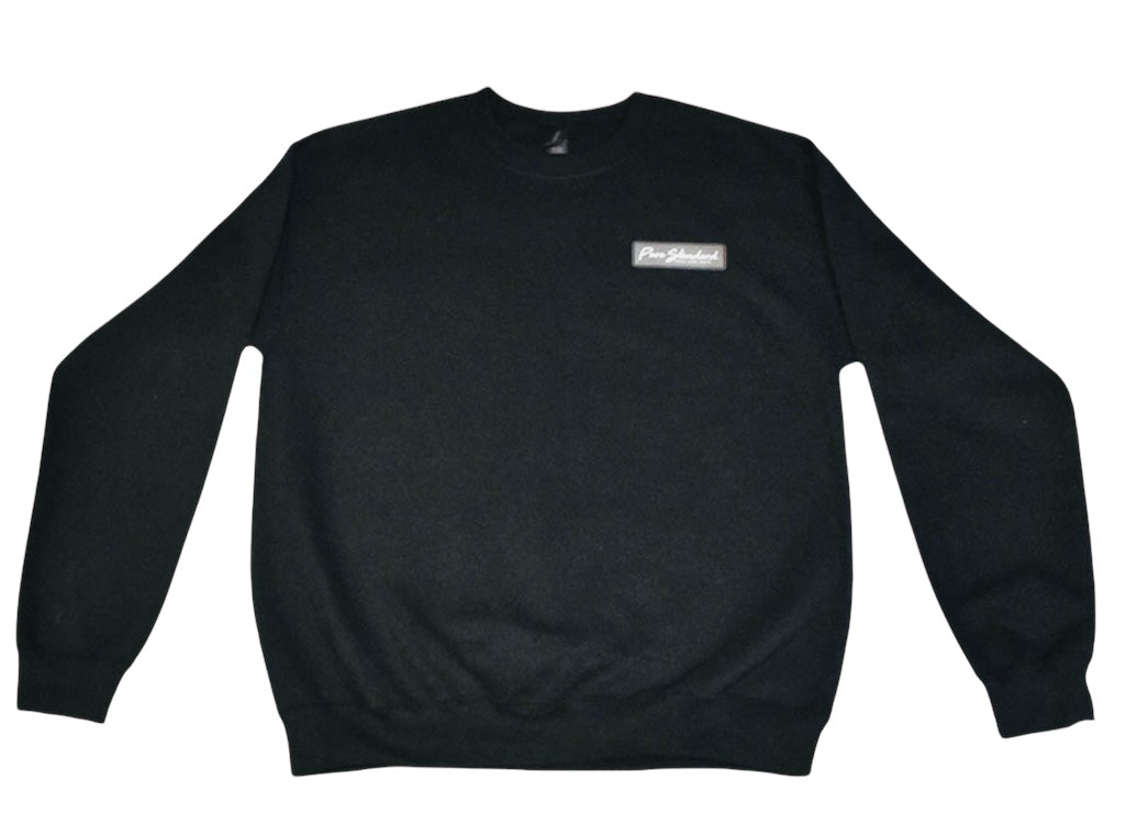 Black PS Script Logo Crewneck