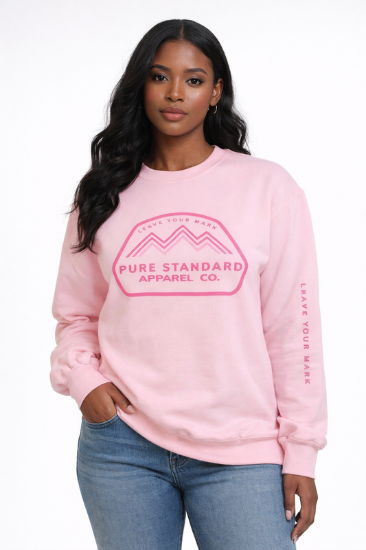 Pure Pink Mountain Crewneck